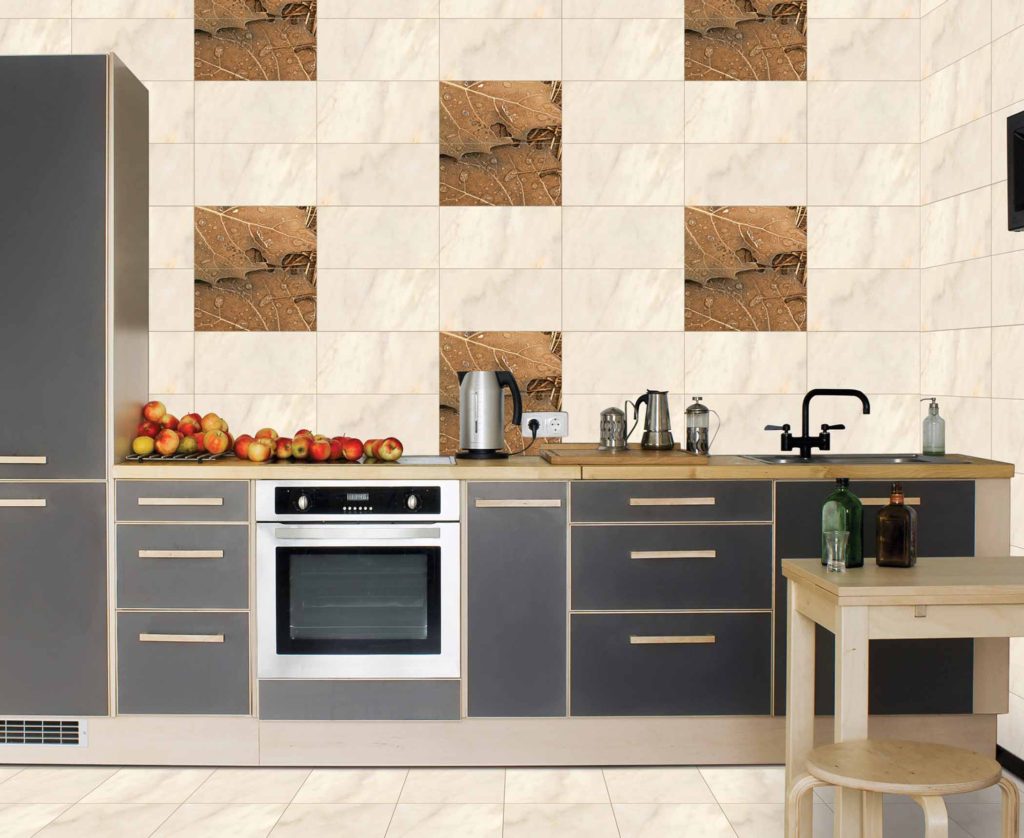 patterned tiles kitchen design