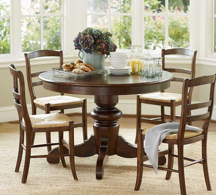 Pottery barn round dining table and chairs uk