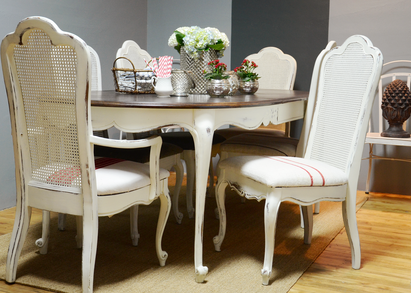 Shabby Chic White Dining Room Tables