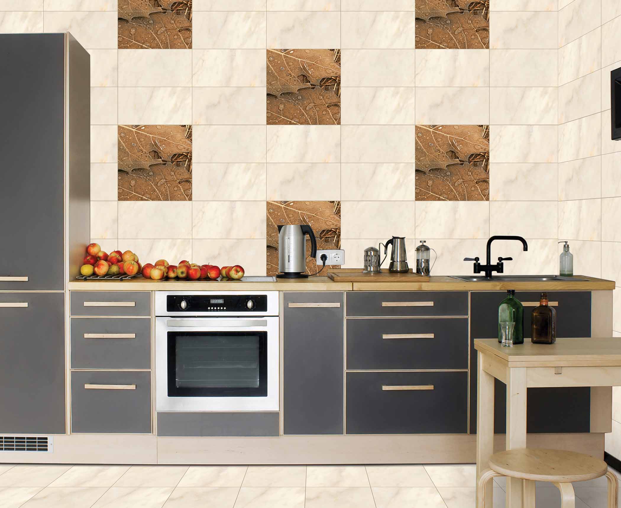 patterned kitchen wall tiles