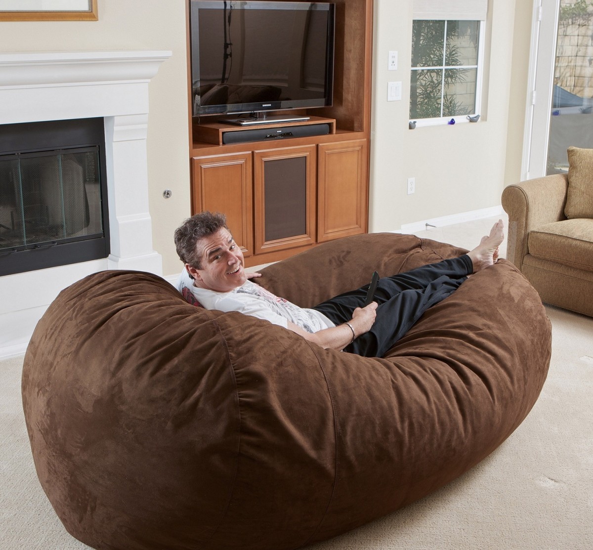 big bean bag chair fuzzy in store