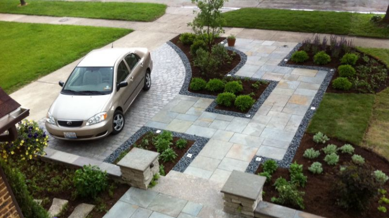 changing front garden to parking