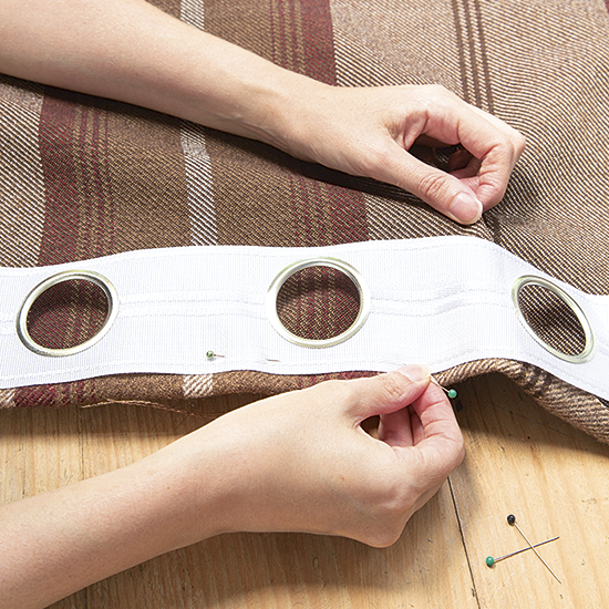 Making Lined Eyelet Curtains