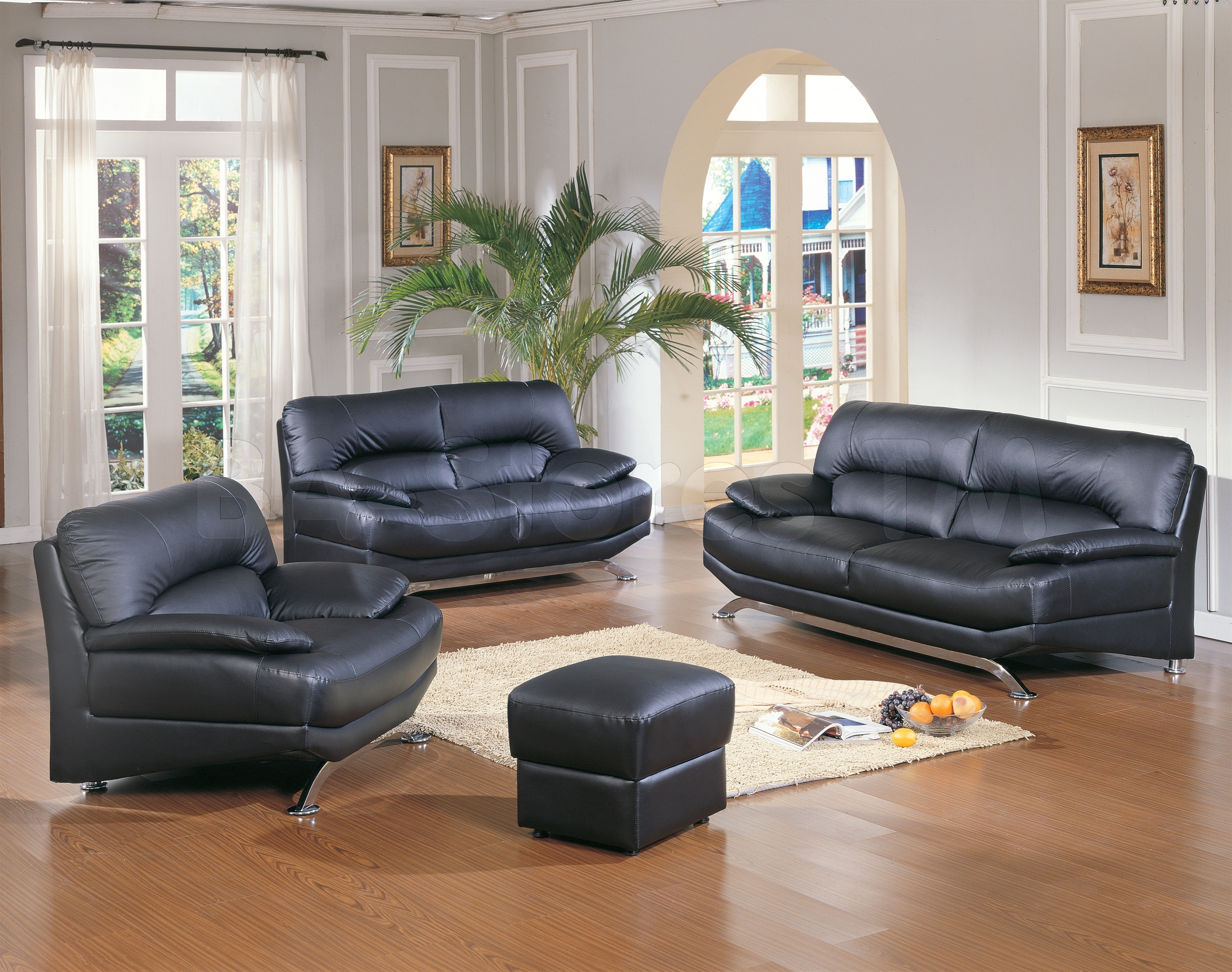 Home Living Blog: 42+ Black Leather Furniture Living Room Design Ideas