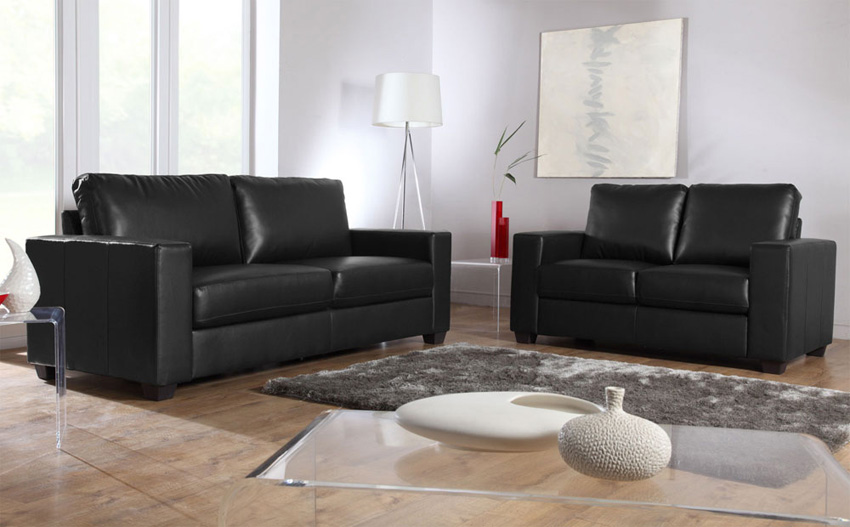 what colours go with a black sofa