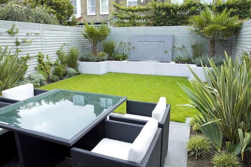 Zen Garden With Contemporary Furniture