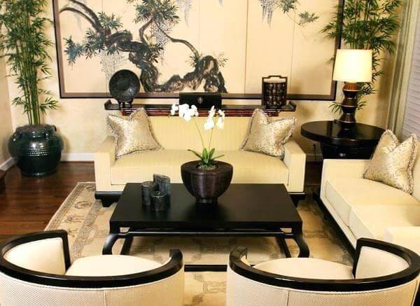 Living Room Cream And Black Sofa Set Feng Shui Dining Combo