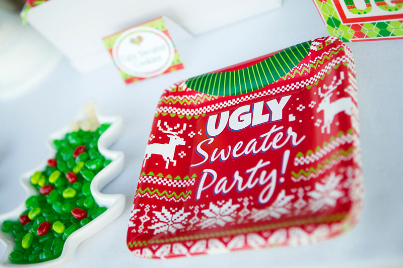 Ugly Sweater Party Plates