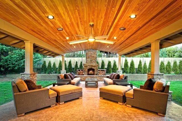 cedar porch ceiling