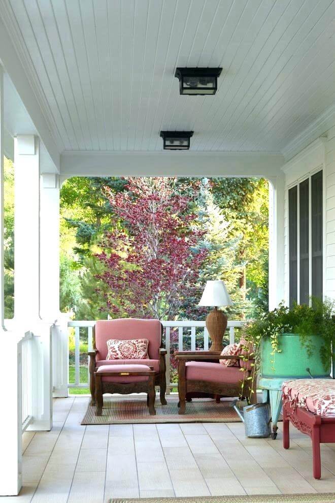 corrugated metal porch ceiling