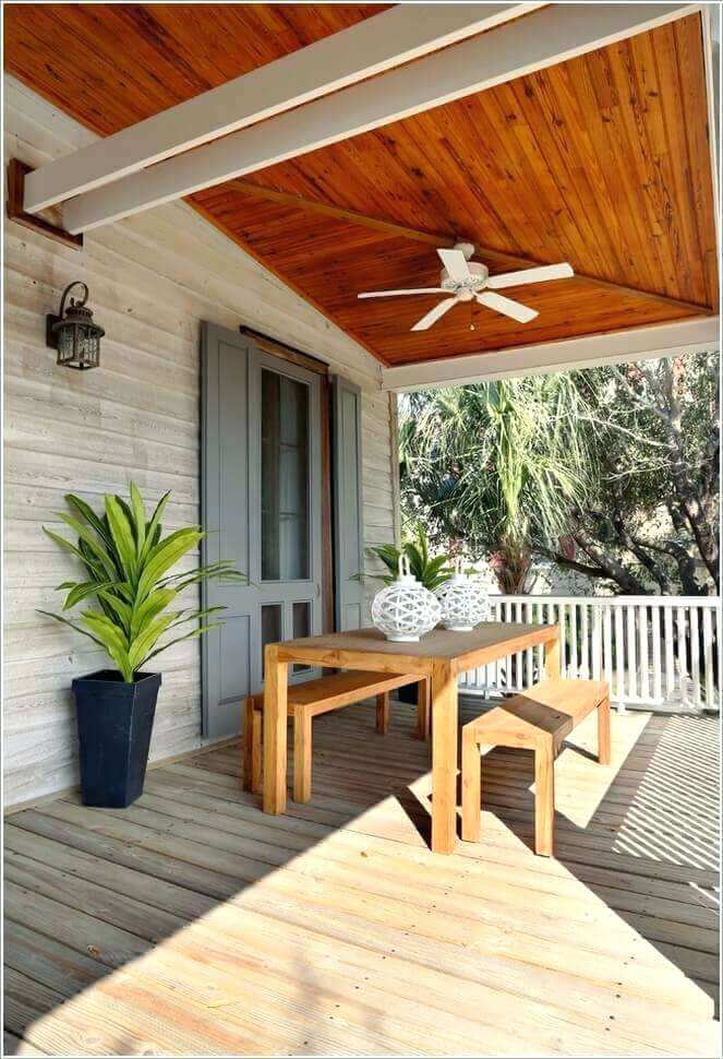 Wooden porch ceiling ideas UK