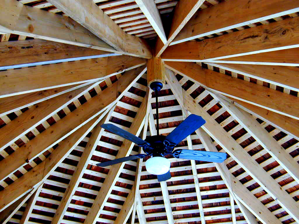 plywood porch ceiling