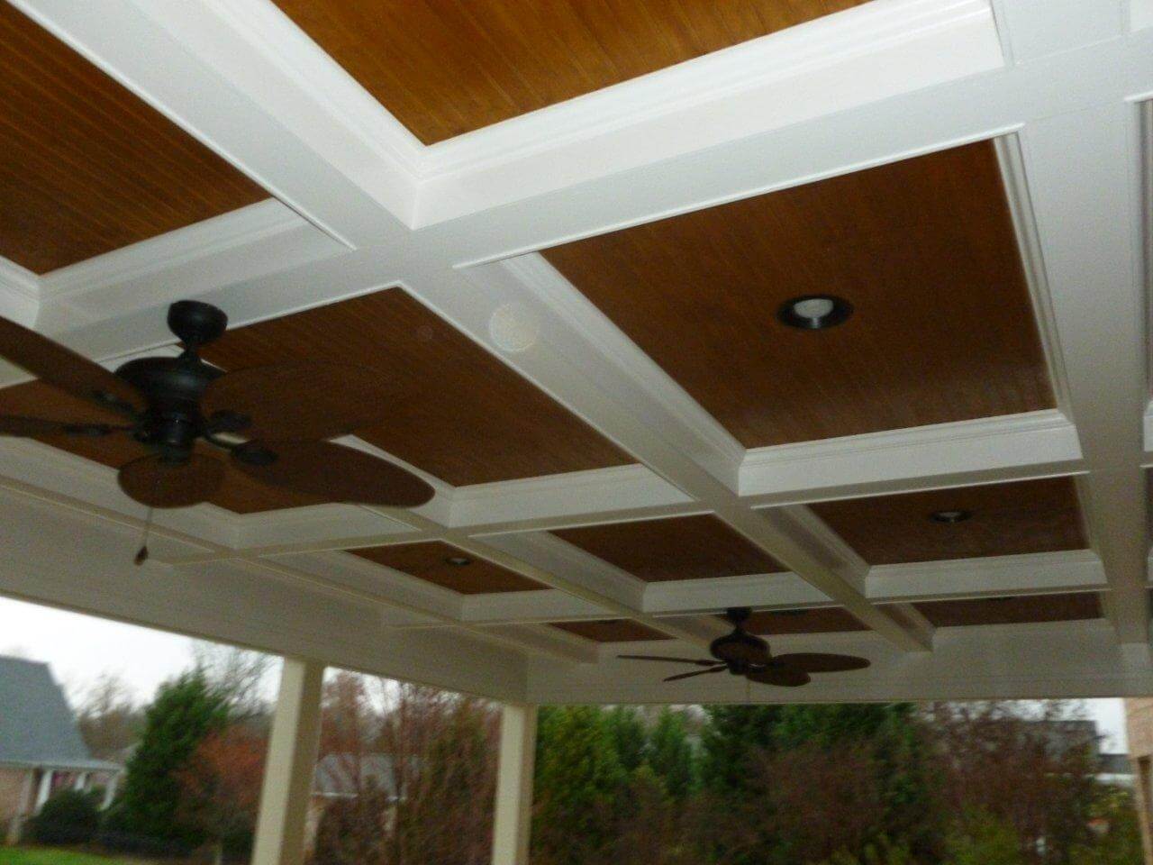 stone patio porch ceiling