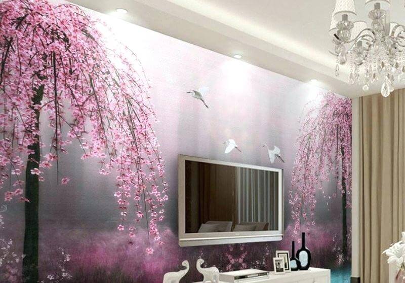 contemporary floral wallpaper