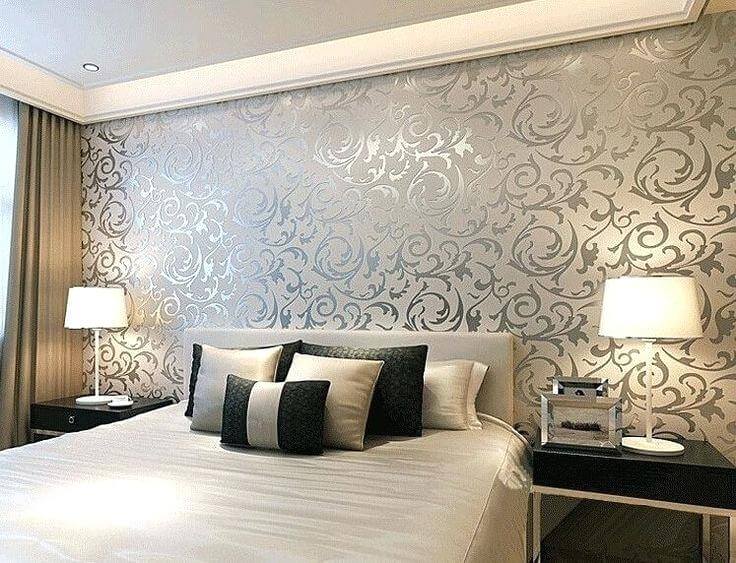 contemporary wallpaper bedroom