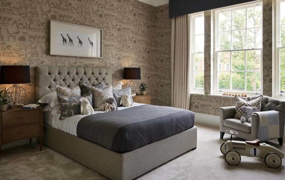 grey bedroom wallpaper ideas