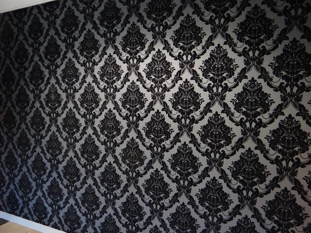 victorian flocked velvet wallpaper