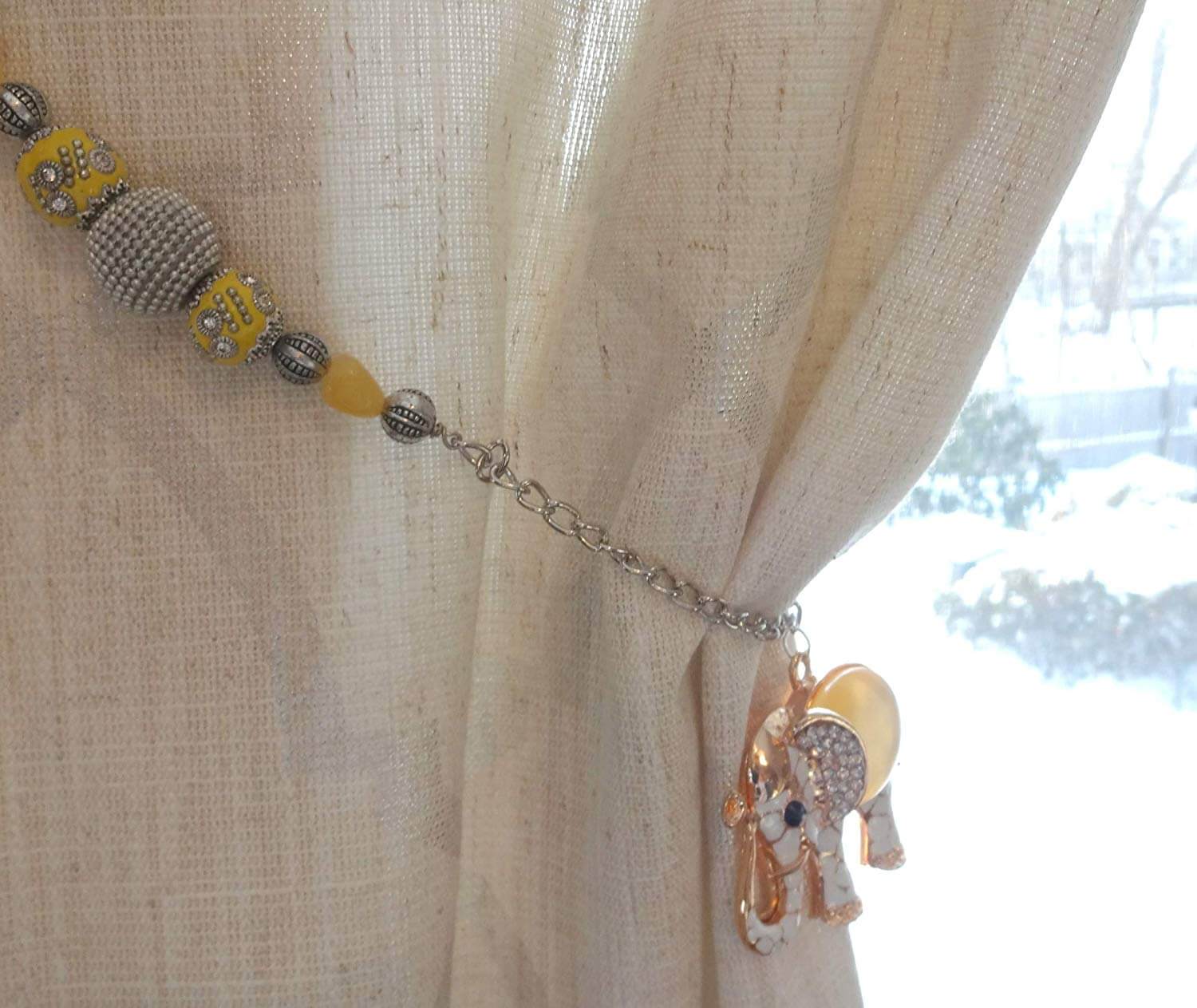 Beaded Curtain Tie Back Ideas