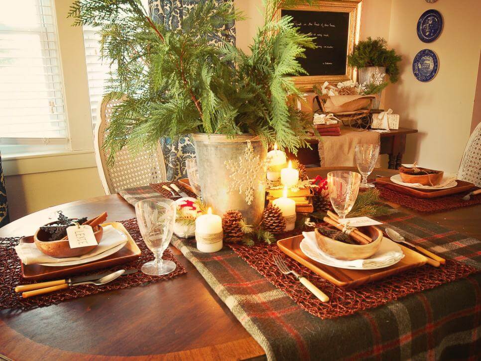 christmas table decorations silver and white