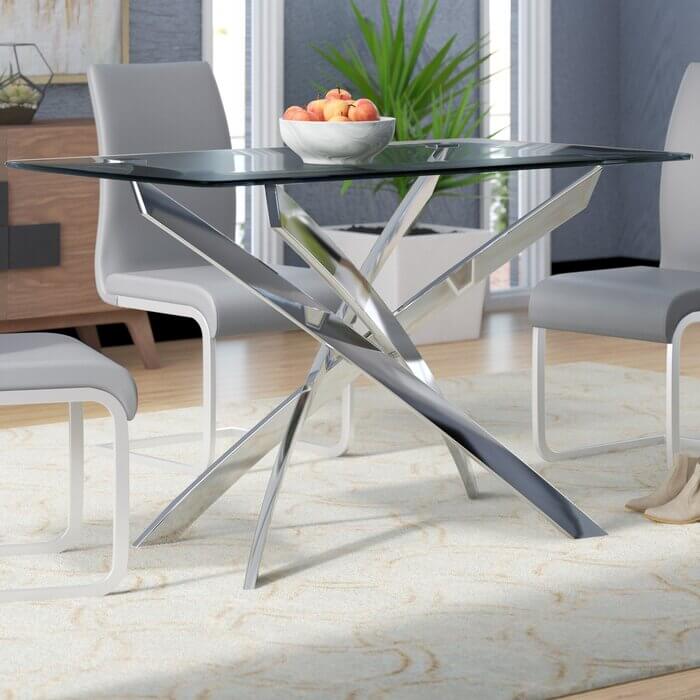 Extendable Glass Dining Table