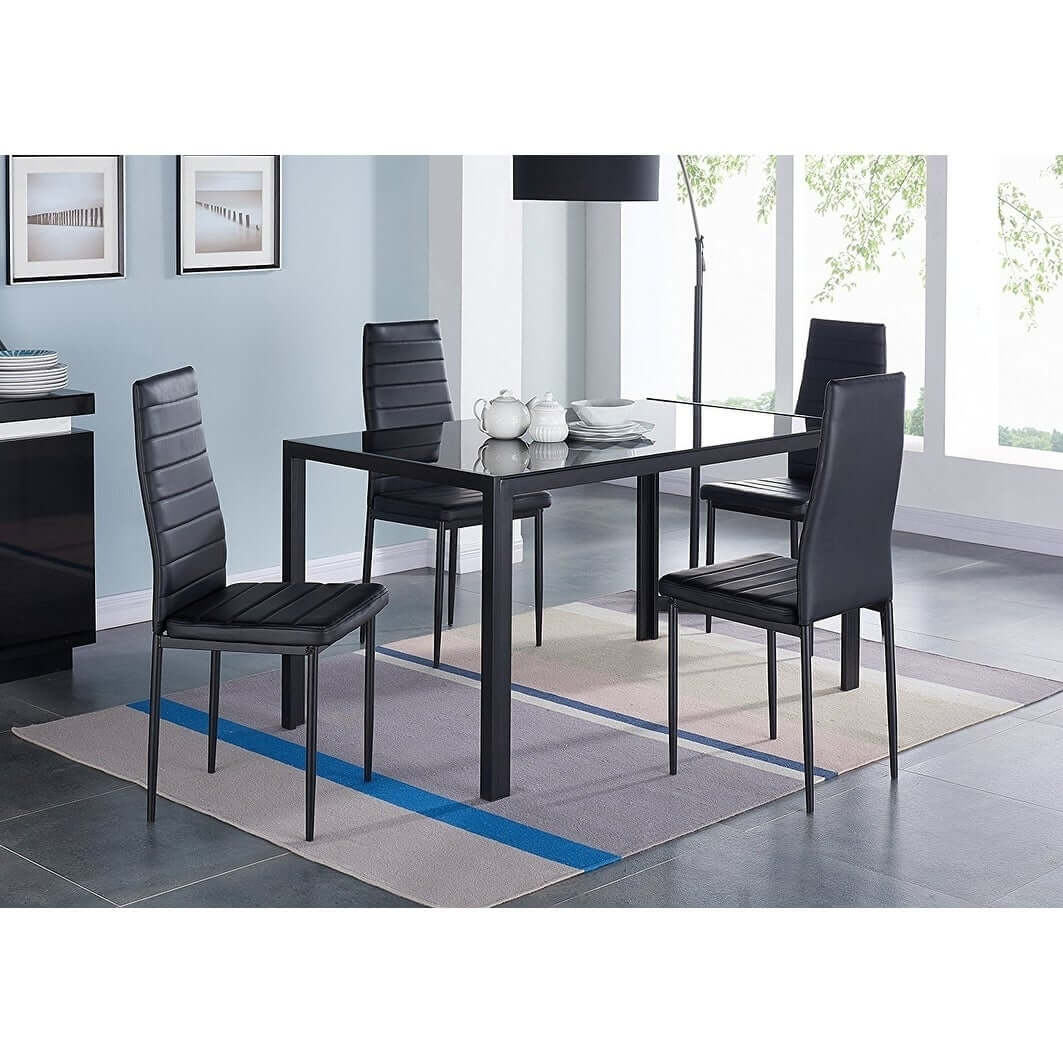 Extending Glass Dining Table And Chairs