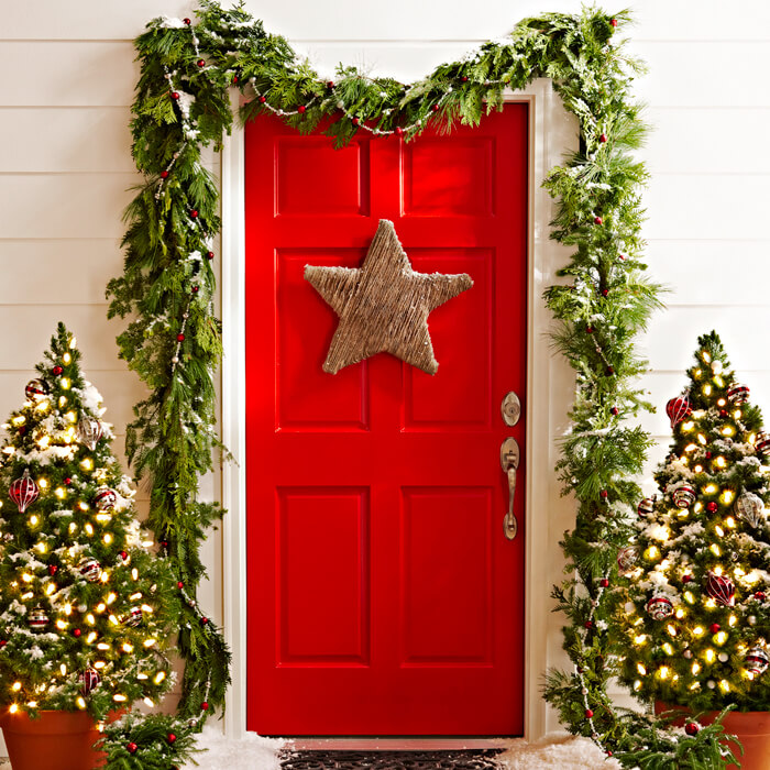 front door christmas decor