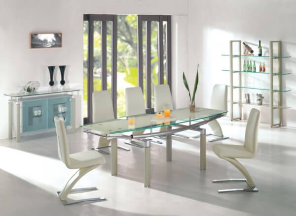 Modern Glass Dining Table And Chairs