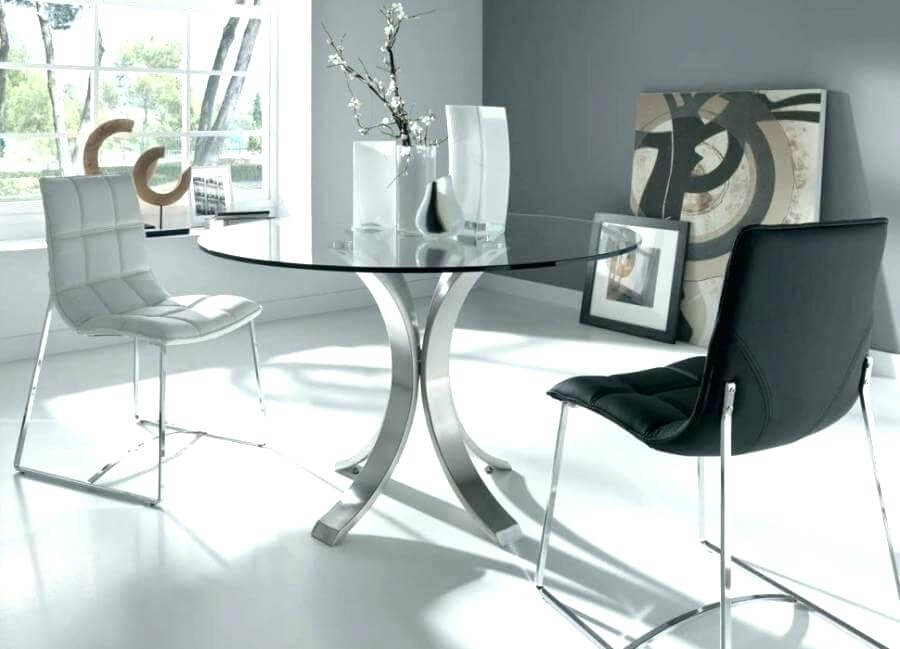 Round Glass Extending Dining Table