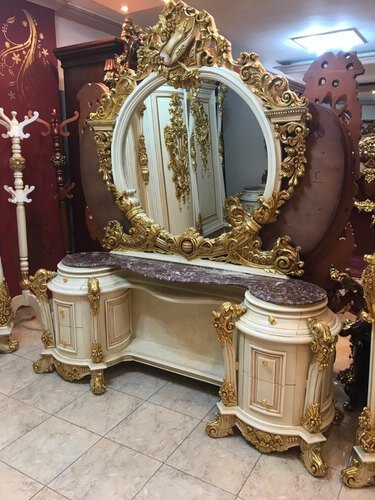Antique White Dressing Table Mirror