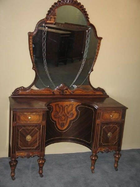 Small Antique Dressing Table Mirror
