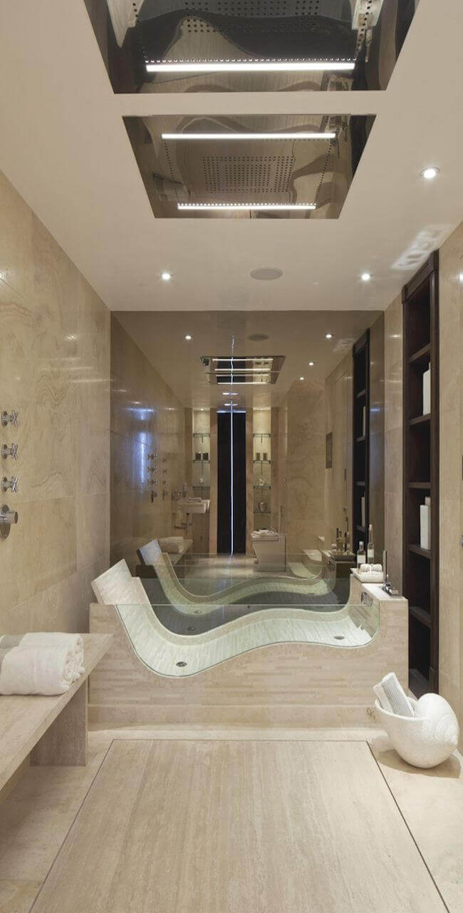 Luxurious Bathroom With Unique Bathtub