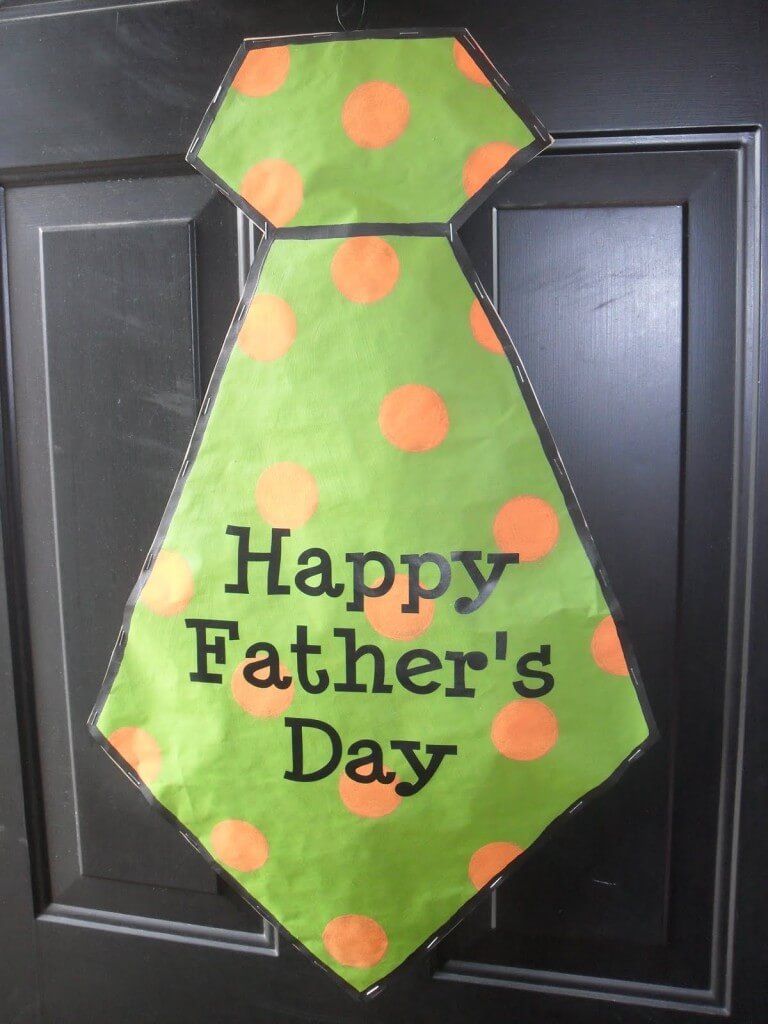 Innovative Front Door Decorations From Cleverly Creative Girl For Last Minute Fathers Day Door Decor With Tie Design 768x1024