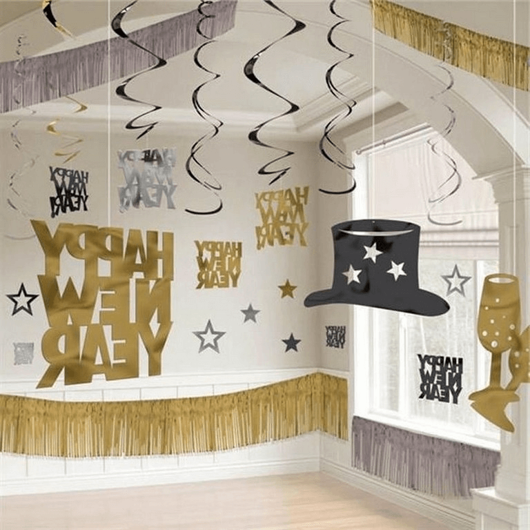 Black And Silver New Years Eve Decorations