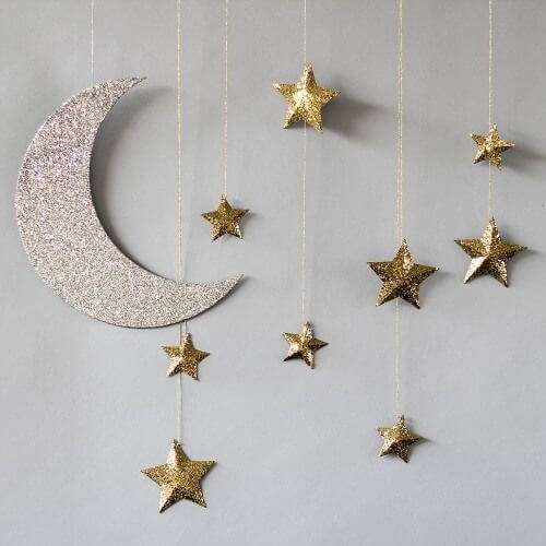 New Year Wall Decoration With Stars