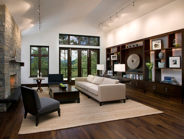 Dark Hardwood Floors Living Room