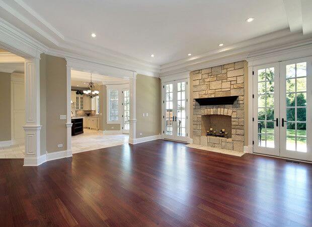 Dark Wood Floor Living Room