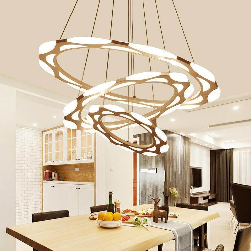 Luxurious Led Ring Modern Chandelier Multi Layer Pendant Light At Lifeix Design 1433999802399