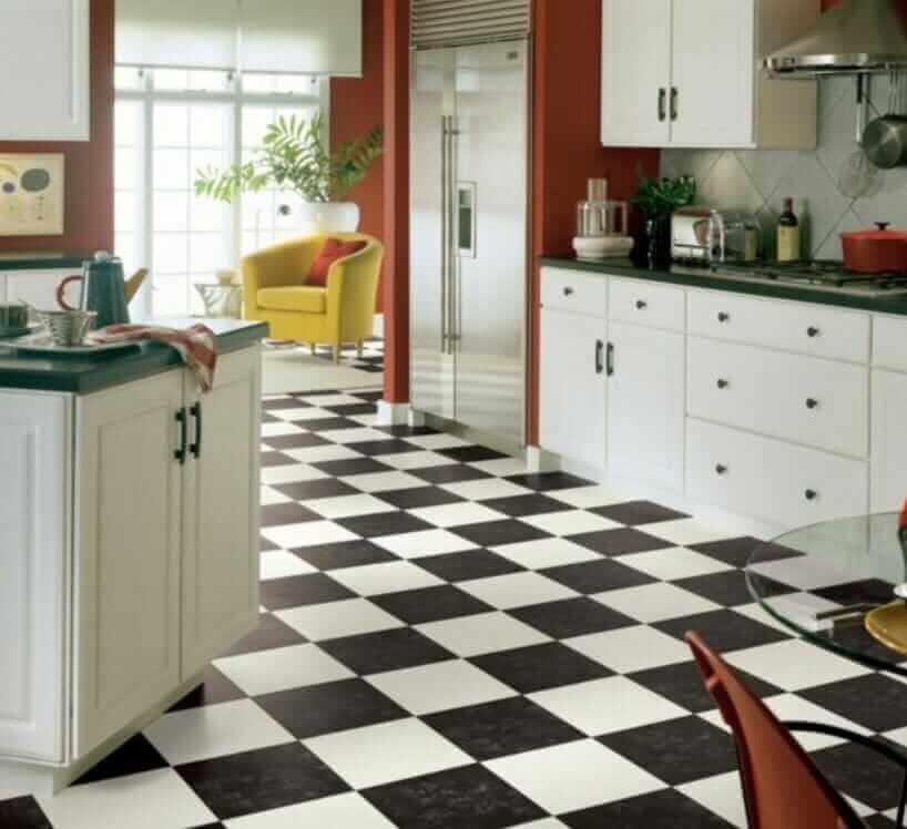 Black And White Checkerboard Flooring