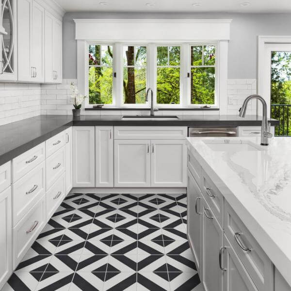 Black And White Tiles Floor