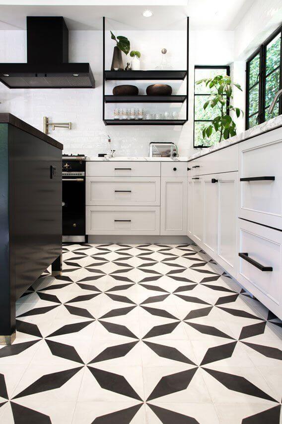 Kitchen Floor Tiles Black And White