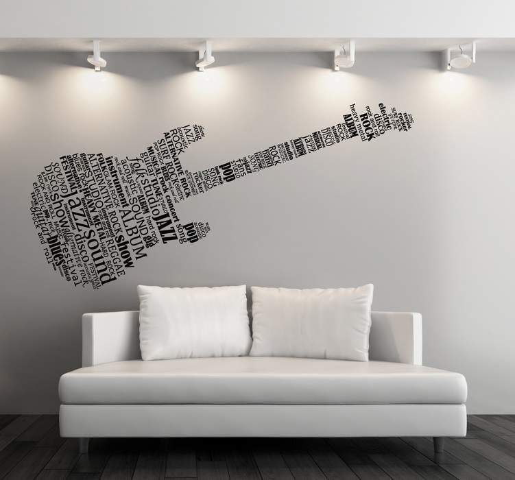 Guitarist Large Wall Sticker Uk