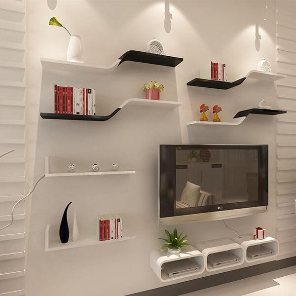 Living Room Wall Shelves Ideas