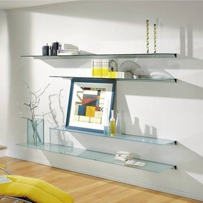 Traditional Glass Wall Shelf