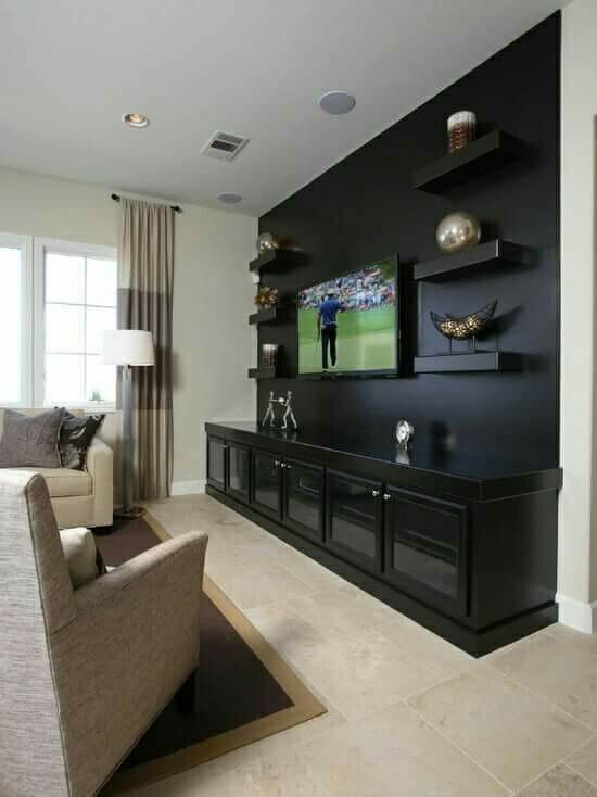 Black Wall Units For Living Room