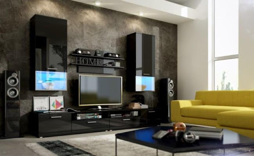 Black Wall Units For Living Room (2)