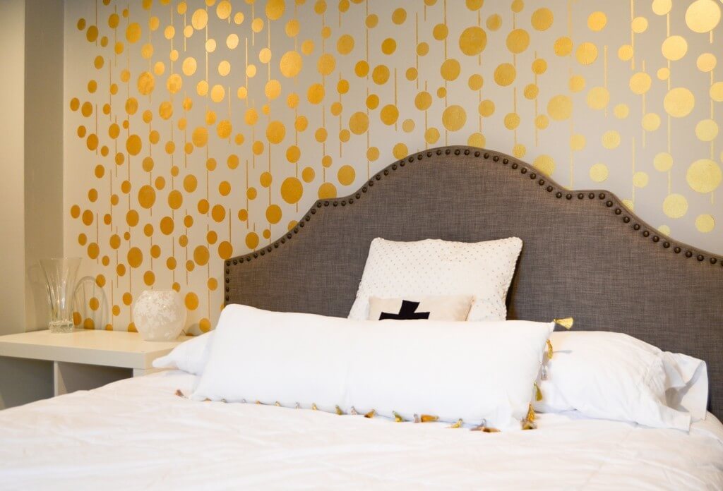 Gray White Gold Bedroom