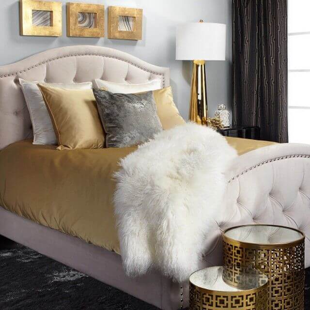 Grey And Gold Bedroom Decor