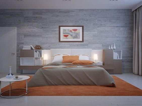 Grey Orange Bedroom Ideas