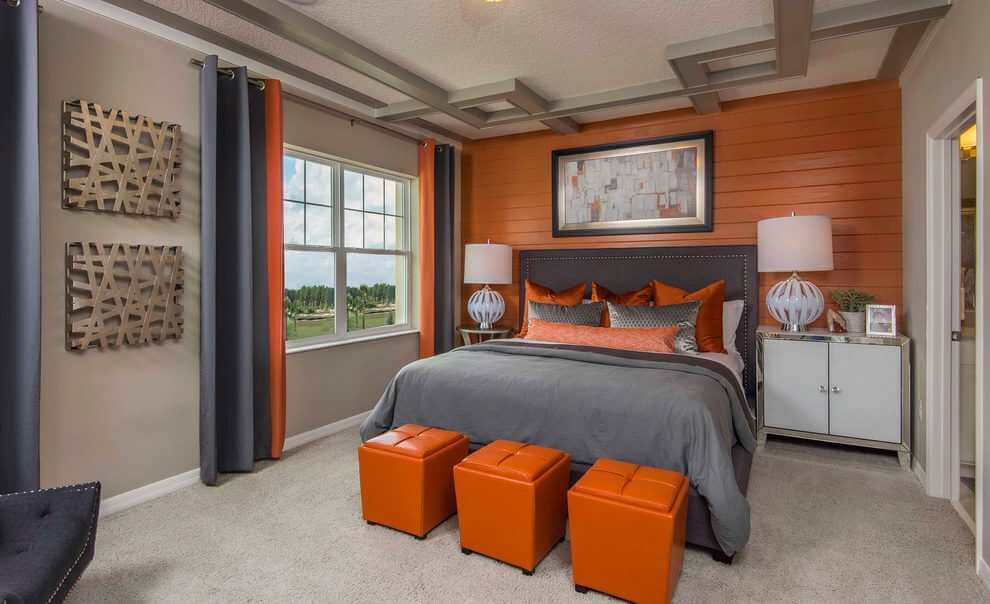Orange And Gray Room Ideas