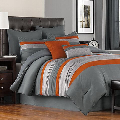 Orange And Grey Bedroom Walls